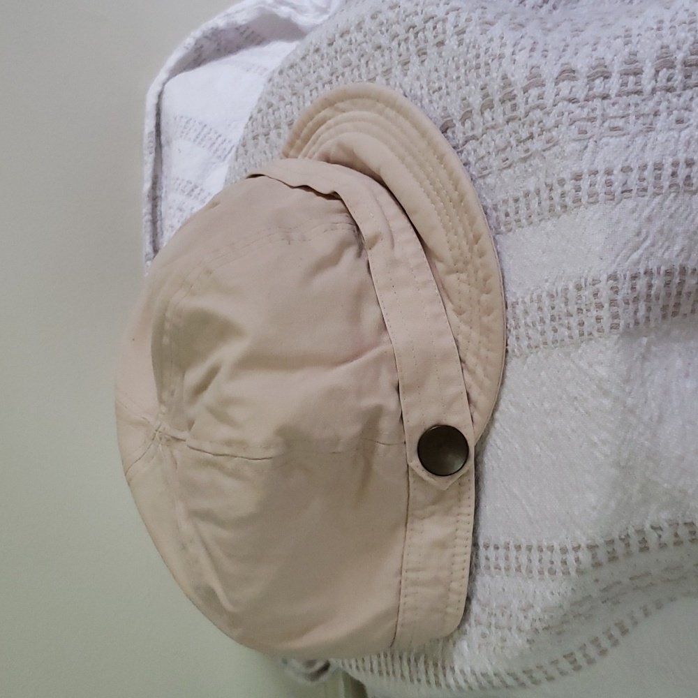 Y2K beige conductor hat, 100% cotton, unisex hat, women's hat